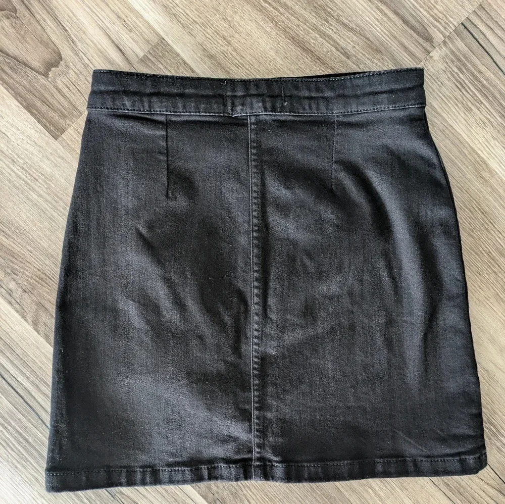 Free People We The Free Black Button Down Mini Skirt - Picture 2 of 6